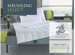 Gänsedaunenbettdecke HAEUSSLING "Select - Made in Green", weiß, B:155cm L:220cm, Bettdecken Bezug: 100% Baumwolle. Bettdecken Füllung: 100% Gänsedaunen, Bettdecken, Gänsedaunenbettdecke, hochwertiges Daunenprodukt