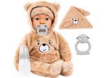 Babypuppe BAYER "Piccolina Magic Tears 42 cm", beige (braun), Puppen, Baby, Babypuppe, weint echte Tränen