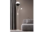 TRIO LEUCHTEN LED Stehlampe "CHRIS, LED Stehleuchte, mit Lesearm, Drehdimmer", weiß (greige), 2, Ø 28cm H: 180cm, 1 Stk., Leuchten, flexibles Leselicht getrennt schalten + dimmen, warmweißes Licht 3000K, LED Stehlampe