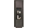 Vitrine HOME AFFAIRE "Sky, B/H 67/197 cm, Vitrinenschrank/Standvitrine/Glasvitrine, 1 Tür", grau (lava), B:67cm H:197cm T:40cm, Holzwerkstoff, Schränke, Vitrine, Softclosing, Korpus & Front 22 mm stark, Rahmen-Optik