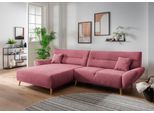 Ecksofa HOME AFFAIRE "Drago, elegant und zeitlos, komfortabel, Holzfuß, L-Form, Breite 290cm", schwarz (brombeere), B:290cm H:81cm T:166cm, 100% Polyester, Sofas, Ecksofa, frei im Raum stellbar, inkl. 2 Zierkissen