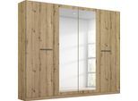 Kleiderschrank OTTO HOME "Mehrzweckschrank Aktenschrank Möbel Mietswohnung Schlafzimmer MODI", braun (eiche artisan), B:226cm H:210cm T:54cm, Holzwerkstoff, Schränke, Kleiderschrank, in angesagten Farbkombinationen, optional mit Spiegel MADE IN GERMANY