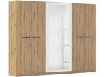 Kleiderschrank OTTO HOME "Mehrzweckschrank Aktenschrank Möbel Mietswohnung Schlafzimmer MODI", weiß (eiche artisan, weiß), B:271cm H:210cm T:54cm, Holzwerkstoff, Schränke, Kleiderschrank, in angesagten Farbkombinationen, optional mit Spiegel MADE IN GERMANY
