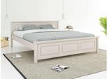 Massivholzbett OTTO HOME "ERIKK', Made in Europe, optional mit Schublade, Massivholz Kiefer", cashmere, beige, B:190cm H:85,8cm L:213cm, Betten, Massivholzbett, in mehreren Größen, Landhausstil mit Kassettenoptik