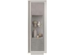 Vitrine HOME AFFAIRE "Sky, B/H 67/197 cm, Vitrinenschrank/Standvitrine/Glasvitrine, 1 Tür", grau (weiß matt lack, beton), B:67cm H:197cm T:40cm, Holzwerkstoff, Schränke, Vitrine, Softclosing, Korpus & Front 22 mm stark, Rahmen-Optik