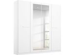 Kleiderschrank OTTO HOME "Mehrzweckschrank Aktenschrank Möbel Mietswohnung Schlafzimmer MODI", weiß (alpinweiß), B:181cm H:210cm T:54cm, Holzwerkstoff, Schränke, Kleiderschrank, in angesagten Farbkombinationen, optional mit Spiegel MADE IN GERMANY