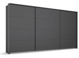 Kleiderschrank OTTO HOME "Mehrzweckschrank Aktenschrank Möbel Mietswohnung Schlafzimmer OTELI", grau (graumetallic), B:368cm H:214cm T:68cm, Holzwerkstoff, Schränke, Kleiderschrank, inkl. Passepartout optional mit Beleuchtung MADE IN GERMANY