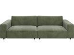 Big-Sofa MUSTERRING "MR Lucia, puristischer Luxus von Musterring", grün (turtle), B:292cm H:81cm T:124cm, 88% Polyester, 12% Polyacryl, Sofas, Big-Sofa, Erstklassige Kammerkissen, weiche Polsterung & zeitloser Look