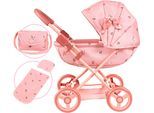 Puppenwagen BAYER "Cosy", altrosa, Puppenwagen, KinderB:34cm H:58cm T:63cm, Kunststoff, Metall, Stoff, Puppenwagen, mit Wickeltasche, B:34cm H:58cm T:63cm