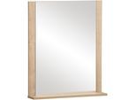 Spiegel SCHILDMEYER "Emmik, Spiegelelement, Made in Germany, B: 60 cm", weiß (natur), T:12,3cm, Holzwerkstoff, Spiegel, Spiegel, Solide Verarbeitung - Dieses Produkt ist in Deutschland gefertigt