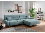 Ecksofa HOME AFFAIRE "Drago, elegant und zeitlos, komfortabel, Holzfuß, L-Form, Breite 290cm", grün (mint), B:290cm H:81cm T:166cm, 100% Polyester, Sofas, Ecksofa, frei im Raum stellbar, inkl. 2 Zierkissen