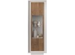 Vitrine HOME AFFAIRE "Sky, B/H 67/197 cm, Vitrinenschrank/Standvitrine/Glasvitrine, 1 Tür", braun (weiß matt lack, mercure dekor holzstruktur), B:67cm H:197cm T:40cm, Holzwerkstoff, Schränke, Vitrine, Softclosing, Korpus & Front 22 mm stark, Rahmen-Optik