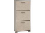 Schuhschrank SCHILDMEYER "Edno, Schuhkipper, klappbar, Made in Germany", beige (cremebeige), B:59,8cm H:124cm T:19,6cm, FSC-zertifizierter Holzwerkstoff, Schränke, Schuhschrank, Solide Verarbeitung - Dieses Produkt ist in Deutschland gefertigt
