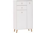 Highboard SCHILDMEYER "Bjarne, Highboard, Made in Germany, B: 60,2 cm", weiß (mattweiß), B:60,2cm H:103,4cm T:33,05cm, Sideboards, Highboard, Solide Verarbeitung - Dieses Produkt ist in Deutschland gefertigt