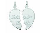Puzzleanhänger ADELIA´S "Partneranhänger 925 Silber", silber, Schmuckanhänger, Damen, Silber 925 (Sterlingsilber), Silberanhänger Partneranhänger