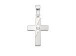Kettenanhänger ADELIA´S "Kreuzanhänger 925 Silber mit Zirkonia", silber, Schmuckanhänger, Damen, mit Zirkonia, Silber 925 (Sterlingsilber), Kettenanhänger, Silberanhänger Kreuz