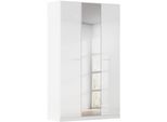 Kleiderschrank OTTO HOME "Mehrzweckschrank Aktenschrank Möbel Mietswohnung Schlafzimmer OTELI", alpinweiß, hochglanz weiß, B:136cm H:229cm T:54cm, Holzwerkstoff, Schränke, Kleiderschrank, mit zusätzlichen Einlegeböden, optional mit Spiegel MADE IN GERMANY