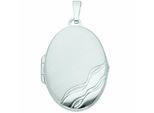Kette mit Anhänger ADELIA´S "Damen 925 Silber Medaillon Anhänger", silber, Halsketten, Damen, Silber 925 (Sterlingsilber), Schmuckset - Set mit Halskette