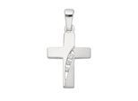 Kettenanhänger ADELIA´S "Kreuzanhänger 925 Silber mit Zirkonia", silber, Schmuckanhänger, Damen, mit Zirkonia, Silber 925 (Sterlingsilber), Kettenanhänger, Silberanhänger Kreuz