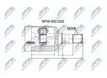 NTY Gelenksatz, Antriebswelle npwmz020 getriebeseitig für MAZDA