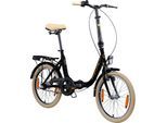 Agon Cruiser 20 Zoll Klapprad für Damen und Herren 150 - 185 cm Klappfahrrad Faltrad StVZO Faltfahrrad Erwachsene tiefer Einstieg