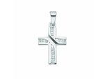 Kettenanhänger ADELIA´S "Kreuzanhänger 925 Silber mit Zirkonia", silber, Schmuckanhänger, Damen, mit Zirkonia, Silber 925 (Sterlingsilber), Kettenanhänger, Silberanhänger Kreuz