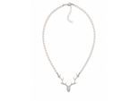 Collier ALLGÄU REBELL "Adelheid", Damen, Gr. onesize, Glas, weiß, Basic, Halsketten Collier, mit Glasstein (Swarovski)