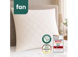 Naturfaserkissen FAN "Gobi, Kopfkissen in 40x80 & 80x80 cm, Made in Germany", beige (natur), B:40cm L:80cm, Bezug: 100% Baumwolle. Steppfüllung: 97% Kamelhaar, 3% sonstige Fasern. Füllung: 97% Wolle, 3% sonstige Fasern, Kopfkissen, Kissenbezug aus Baumwolle mit Kamelhaar versteppt, Füllung aus Wolle