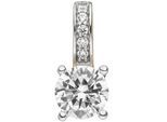 Kettenanhänger JOBO "Anhänger 13 mm", gelbgold 333, weiß, Schmuckanhänger, Damen, Gelbgold 333, Kettenanhänger, 8 Karat 333 Gold bicolor mit 6 Zirkonia