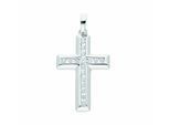 Kreuzkette ADELIA´S "Halskette - Kreuzkette mit Kreuz Anhänger mit Zirkonia aus 925", silber, Halsketten, Damen, Silber 925 (Sterlingsilber), Kreuzkette, Schmuckset mit bis 45 cm stufenlos verstellbarer 925 Silber Halskette