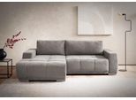 Ecksofa HOME AFFAIRE "Bolero L-Form, B: 241 cm", grau (elephant), B:241cm H:66cm T:165cm, 100% POLYESTER (PES), Sofas, Ecksofa, wahlweise mit Bettfunktion & Bettkasten