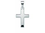 Kreuzkette ADELIA´S "Halskette - Kreuzkette mit Kreuz Anhänger aus 925 Silber", silber, Halsketten, Damen, Silber 925 (Sterlingsilber), Kreuzkette, Schmuckset mit bis 45 cm stufenlos verstellbarer 925 Silber Halskette
