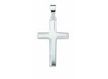 Kreuzkette ADELIA´S "Halskette - Kreuzkette mit Kreuz Anhänger aus 925 Silber", silber, Halsketten, Damen, Silber 925 (Sterlingsilber), Kreuzkette, Schmuckset mit bis 45 cm stufenlos verstellbarer 925 Silber Halskette