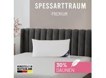 Gänsefederkopfkissen SPESSARTTRAUM "Premium, Kopfkissen 1-tlg. oder 2-tlg. 40x80 oder 80x80 cm", weiß, B:40cm L:80cm, Bezug: 100% Baumwolle. Füllung: 70% Gänsefeder, 30% Gänsedaunen, Kopfkissen, hergestellt in Deutschland, allergikerfreundlich, im Set günstiger