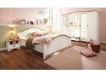 Schlafzimmer-Set OTTO HOME "Konrad', komplettes Schlafzimmer mit großem Schrank", gelb (weiß, honigfarben), Schlafzimmermöbel-Sets, mit 5-trg. Kleiderschrank, Bett 180/200 cm und 2 Nachttischen