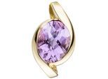 Kettenanhänger JOBO "Anhänger 16 mm mit Amethyst", gold (lila, lila), Schmuckanhänger, Damen, Gelbgold 333, Kettenanhänger, 8 Karat 333 Gold