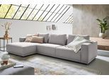 Ecksofa MUSTERRING "JustB PM200, Holzrahmen in schwarz, wahlw. Sitzvorzug, Breite 316cm", grau, B:316cm H:78cm T:166cm, 94% Polyester, 6% Nylon, Sofas, Ecksofa, Anreihsofa rechts & Longchair links, mit elektrischem Sitzvorzug