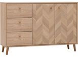 Kommode SCHILDMEYER "Visby, Sideboard, Made in Germany, B: 109 cm", eiche hell, B:109cm H:73,9cm T:33,05cm, Sideboards, Kommode, Solide Verarbeitung - Dieses Produkt ist in Deutschland gefertigt