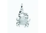 Kette mit Anhänger ADELIA´S "925 Silber Sternzeichen Anhänger Krebs mit Zirkonia", silber, Halsketten, Damen, Silber 925 (Sterlingsilber), Schmuckset - Set mit Halskette