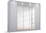 Kleiderschrank OTTO HOME "Mehrzweckschrank Aktenschrank Möbel Mietswohnung Schlafzimmer OTELI", grau (seidengrau), B:230cm H:231cm T:58cm, Holzwerkstoff, Schränke, Kleiderschrank, inkl. Passepartout optional mit Beleuchtung MADE IN GERMANY