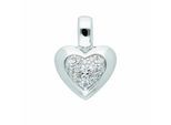 Kettenanhänger ADELIA´S "Herzanhänger 925 Silber mit Zirkonia", silber, Schmuckanhänger, Damen, mit Zirkonia, Silber 925 (Sterlingsilber), Kettenanhänger, Silberanhänger Herz