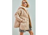 Gekapte Oversized Gewatteerde Donsjas