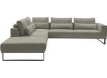 Ecksofa MUSTERRING "JustB PM100 Federkern & Kaltschaum, bequem, Breite 308cm, L-Form", beige (taupe), B:308cm H:88cm T:290cm, 85% Polyester, 15% Viskose, Sofas, Ecksofa, mit Sitztiefenverstellung und Kissen, mit Metallkufe, Maße 290x308 cm