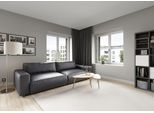 Big-Sofa MUSTERRING "LUCIA Mega Sofa, hoher Sitzkomfort, Breite 252cm, Kontrastnaht", schwarz (nero bax), B:252cm H:81cm T:124cm, Flachgewebe FLORIS (100% Polyester);Flachgewebe VALMONT (60% Baumwolle/ 40% Leinen);Microfaser CRONA (100% Polyester), Sofas, Big-Sofa, in vielen Qualitäten und 4 unterschiedlichen Nähten, 2,5-Sitzer