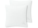 Microfaserkissen OTTO HOME "Baca, Kopfkissen 40x80 cm und 80x80 cm", weiß, B:80cm L:80cm, Bezug: 100% Polyester. Obermaterial: 100% Polyester. Füllung: 100% Polyester, Kopfkissen, Microfaserkissen, Kissen, mit edlem Sternenaufdruck