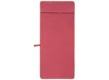 Handtuch DYCKHOFF "Mikrofaser Sporttuch Struktur", rosa (rot), B:80cm L:180cm, Microfaser, Mikrofaser, Handtücher, Handtuch, Mit Überstülpkapuze, Schnelltrocknend, Leicht, Reißverschlusstasche