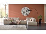 Wohnlandschaft MUSTERRING "JustB PM200 bequem, wahlw. Sitzvorzug, Breite 395cm, Holzsockel", nature, B:395cm H:78cm T:202cm, 100% Polyester, Sofas, Wohnlandschaft, Anreihsofa Armlehne links, Eckteil rechts und Hocker. Ohne Sitzvorzug