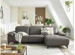 Ecksofa MUSTERRING "MR370 mit/ohne Relaxfunktion, verschiedene Unterfederungen zur Auswahl", grau, B:280cm H:83cm T:180cm, 100% Leder, Sofas, Ecksofa, Farbe, Material, Sitzkomfort und Funktion wählbar, Maße 280 x 180 cm
