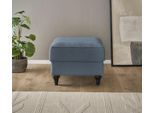 Hocker OTTO HOME "Westminster mit hochwertigem Microfaserbezug", blau (marineblau), B:65cm H:50cm T:65cm, 92% Polyester / 8% Nylon, Hocker, Hocker, Passend zur Serie WESTMINSTER, Federkern-Polsterung, gedrechselter Fuß