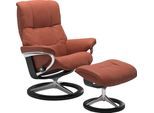 Relaxsessel STRESSLESS "Mayfair", rot (henna paloma), B:79cm H:102cm T:73cm, Leder BATICK: BATICK ist ein leicht korrigiertes, durchgefärbtes und genarbtes Möbelleder, bei dem die meisten Unebenheiten und Spuren in der Regel entfernt wurden.;Leder PALOMA: PALOMA ist ein durchgefärbtes Semianilin-Möbelleder mit natürlicher Narbung.;ROHLEDER Stoff Q2 FARON: Ein fester zuverlässiger Bouclé mit einem